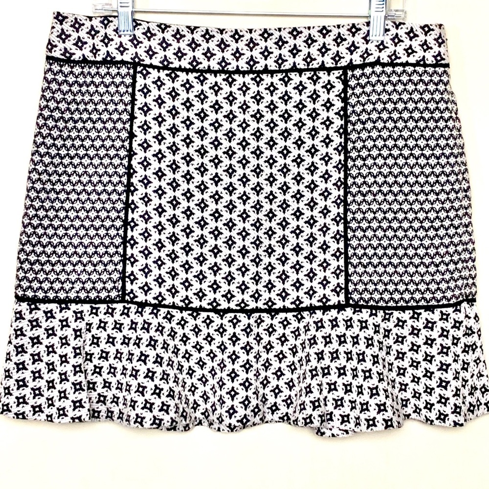 Gray Ann Taylor LOFT Fit & Flare Tweed Skirt